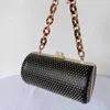 Gu Ling Jing Guai Gepäck 2023 Neue Abendessen Tasche Liu Ding Leopard Muster Griff Handtasche Frauen Schräge Kreuz Zylinder Tasche 230921