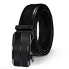 Belts Dubulle Black Genuine Leather Mens Automatic Buckles Ratchet Waistband Belt For Men Jeans Dress Husband Son Gift