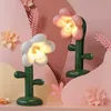 Lâmpadas de mesa cabeceira flor lâmpada decoração luz de mesa para cabeceira banheiro café