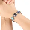 Bracelets de charme TUMBEELLUWA Bracelet de perles de coquille d'ormeau naturel Bracelet 18KGP bijoux réglables pour les femmes