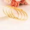 Mode Dubai Hoop Bangle Bijoux Solide 24 k Jaune Or Fin GF Dubai Lignes Obliques Bracelet Afrique Articles Arabes mariage mariée gif231s