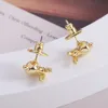 Golden Rabbit Earrings Halsband Set Colorful Crystal Animals smyckesuppsättning