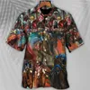 Men's Casual Shirts Shirt Summer Hawaiian Skull Graphic Prints Cuban Collar Black Yellow Gold Outdoor Short Sleeve Print Clothing