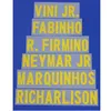 2021 Brasil National Team r Firmino Soccer Nameet name a-z number 0-9プリントフットボールプレーヤーフォントパッチ2631
