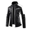 Mens Leather Faux Autumn and Winter Youth Fashion Sports Trend PU Jacket Handsome Motorcycle Cycling Suit 230921