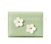 Wallets Summer Flower Collocation Color Cute Korean Version Of Small Purse Lady Fresh Three Fold Creative Mini