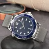 Moda Omeg zegarek luksusowy projektant Mega Men's and Leisure Oujia 007 Bond Stal Band Quartz Watch