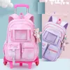 Sacos escolares Rolando mochila escolar com rodas para meninas crianças trolley bag rodas 230921