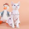 Costumi per gatti Sfinge vestiti per gatti senza peli Tedesco fionda rosa in cotone sottile Kitten Abiti gilet primavera estate abiti per gatti per vestiti per gatti Sphynx HKD230921