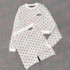 Crop Top Skirt Sets Dot Print Split Dress Fashion Designer Long Sleeve Knitted Top Autumn Women Knitting A Line Skirts