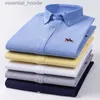 Men's Dress Shirts New in shirt oversize 6xl long-sleeve shirts for men 100%cotton Oxford tops slim fit formal plain shirt fashion office clothes L230921