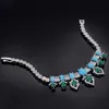 Wedding Jewelry Sets 2023 Turquoise Cubic zirconia United Arab Emirates Dubai Women s Set Nigeria Africa Necklace Earring 230921