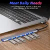 7 in 1 Type C Hub Multi Port Type C Adapter Aluminium Docking Station Multiport Adapter Dongle Plug en Play voor pc