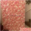 Couronnes de fleurs décoratives 40x60cm soie rose fleur mur décoration de la maison artificielle pour mariage romantique toile de fond décor 210317 Dro Dhopw