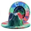 BERETS Multicolour Felt Cap för män kvinnor fashionabla fedora hatt