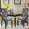 Chair Covers 1PCS Flower Geometric Pattern Slipcover Washable Elactic for Kitchen Dining Room Wedding Banquet el 230921