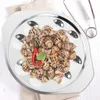 Dinnerware Sets 2 Pcs Snail Dish Pliers Tool Kitchen Gadget Set 12 Holes Escargot Holder Conch Baking Tray Stainless Steel Compartments