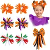 Hair Accessories Ncmama 2Pcs/set Halloween Curly Ribbon Bows For Kids Girls Ghost Ball Flower Hairpin Headwear Fashion