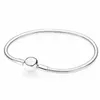 Bracelets de charme 100% en argent sterling Moments Pave Signature Barrel Ball Fermoir Serpent Chaîne Bracelet Fit Charme De Mode À La Mode DIY bijoux 230921