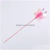 Cat Toys 1 Pc Colorf Sounding Dragonfly Feather Tickle Rod Teaser Interactive Training Pet Fun Supplies 5492 Q2 Drop Delivery Home Ga Dh9Y8