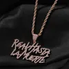 チョーカーUWINラッパーANUEL AA REAL HASTA LA MUERTE PENDANT CZネックレスマンヒップホップジュエリー230920