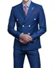 Ternos masculinos completos homens terno blazer define duplo breasted magro jaqueta masculina 2 peças moderno noivo casamento formal ocasião vestidos bonito