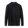 Pulls pour hommes Polos en cachemire de soie de haute qualité pour homme automne décontracté à manches longues pull mâle col rabattu tricots pull chemises