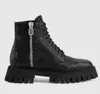 Inverno de luxo feminino fecho de correr bloqueio tornozelo botas de borracha sola senhora couro martin boot festa casamento cavaleiro chelsea boottes branco preto EU35-43