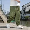 Erkek pantolon yaz lekesi hippi boho baggy harem erkekler için kadın bambu desen yoga nedensel pantolon m-5xl artı boyutu