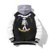 Herren Jacken Varsity Jacke Männer Frauen Winter Stickerei Baseball Hip Hop Brief Cartoon Anime Mantel Mit Kapuze Amerikanische Paar Windjacke 230921