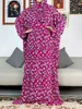Vêtements ethniques Neswest Musulman Rayon Abayas pour femmes Ramadan Prière Dubaï Turquie Moyen-Orient Femme Robe Floral Lâche Robe Africaine Turban Joint 230921