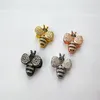 4 PZ New Fashion Bee Ispirato Gioielli braccialetto Bumble Bee Bead cinturino orologio CZ Micro Pavimenta insetto Fascino Braccialetto di Perline BG240231A