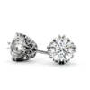 Medboo 14k ouro branco sólido Vvs d 1ct Moissanite Studs Brincos Moissanite Almofada Corte Brinco de Diamante Brincos de Ouro