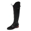 Bottes Classique noir femmes cavalier équitation bottes décontractées en cuir lisse genou haut chaud haute longue montagne Cowboy Botas Femininas 230920