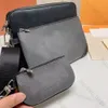 Tasarımcı Çanta Erkekler 3pcs Üçlü Messenger çanta Erkek Çiçek Çanta Deri Crossbody Çantalar Alışveriş Omuz Çantası Lüks Çantalar Kadın Cüzdan Cüzdan Çanta Çanta