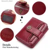 Money Clips Genuine Leather Wallet Women Short Zipper Cowhide Wallets with Chain Cute Small Coin Purse Money Bag Wallet for Women Q230921