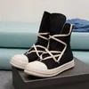 Women Canvas Shoes Luxury Trainers Platform Boots Lace Up Sneakers Casual Height Increasing Zip High-TOP Black PU Shoesize 35-45