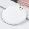 Charms MYLONGINGCHARM 50pcs Mirror Polished Blank Round Tag in different Sizes Stainless steel Bracelet Keychain 230131282Y