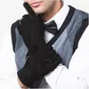 Cinq doigts Gants Gours Hiver Véritable Cuir pour hommes Noir Véritable Daim Chèvre Écran Tactile Chaud Doux Mode Conduite GSM023 230921