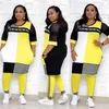 Roupas étnicas Mulher África Solta Patchwork Strip Véu Casual Camisa Top e Calças Compridas 2 PCS Set Plus Size Senhoras Roupas Africanas 295W