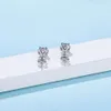 Gran oferta de pendientes de moissanita de lujo, pendientes de plata de ley 925 de 0,5 quilates Vvs, pendientes de diamantes de moissanita para mujer