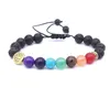 Strand Tree Of Life 8mm Healing 7 Chakra Stone Bracelet Black Lava Beads Essential Oil Diffuser Women Men Jewelry