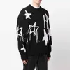 Maglioni da uomo 2022 Uomo Star Stile primavera ricamo maglione sciolto contrasto colore lana a maniche lunghe maglione lavorato a maglia x0921