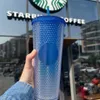 Starbucks Christmas Halloween Diamond Durian cup Sippy cup large capacity holiday gift