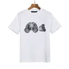 Luxury Men Womentshirts Tirradora Palms Angels City Designer limitado a jato de a jato de a jato de graffiti impressão de letras masculinas para mulheres femininas camisetas casuais de mangas curtas