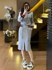 Basic Casual Dresses Split Hem Dress Womens Hoodies Long Sleeve Pockets Midi Dresses Pollover Casual Elegant Korean 230920