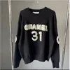 Premium Edition Womens Sweater French Fashion Apparel Letter Mönster 31 broderad rund stickad varumärke