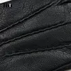 Cinq doigts gants hiver hommes cuir chaud doux noir couture conception mitaine peau de daim imiter doublure en laine 230921