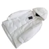 Aşağı Ceket Puffer Ceket Kadın Püskürtme Yelek Kadın Puf Puf Hooded Tasarımcı Parka Kadın Fermuar Kat Kış Sıcak Outwear Markalar Moda Kısa Kat Üstleri Beyaz