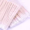 100 Pcs Disposable Ultra-small Cotton Swab Brush Lint Free Micro Wood Makeup Brushes Eyelash Extension Glue Removing Tools